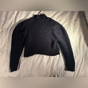 ZARA Black Knit Women's Cropped Sweater size M